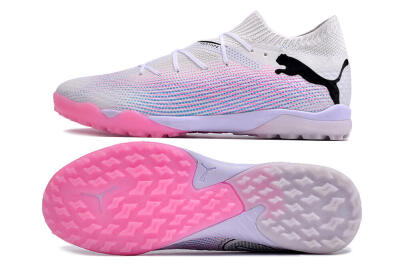 Puma Future 7 Ultimate TF Low-Tops Football Shoes - White/Pink/Blue/Black
