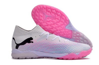 Puma Future 7 Ultimate TF Low-Tops Football Shoes - White/Pink/Blue/Black
