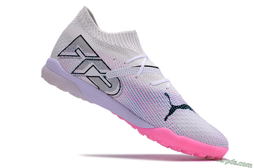 Puma Future 7 Ultimate TF Low-Tops Football Shoes - White/Pink/Blue/Black 3