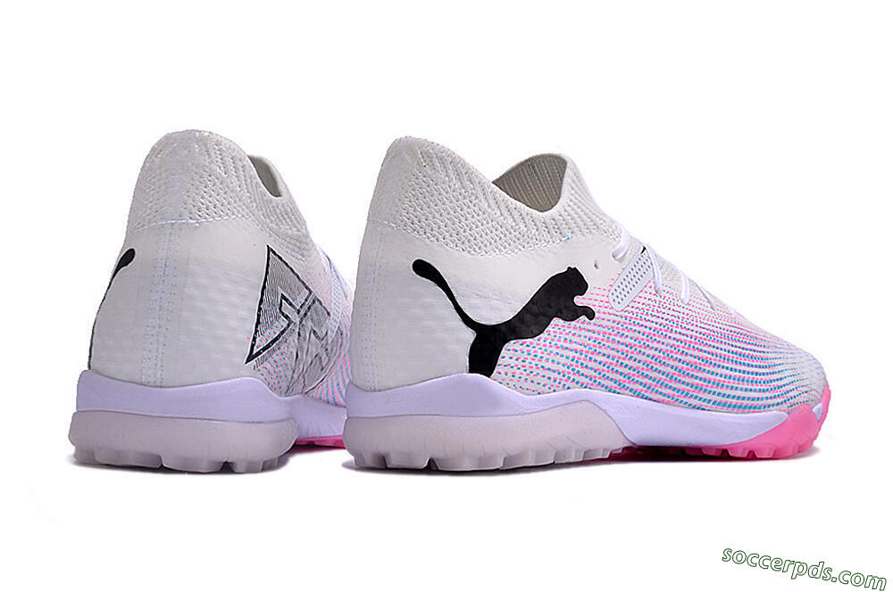 Puma Future 7 Ultimate TF Low-Tops Football Shoes - White/Pink/Blue/Black 5