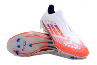 Adidas F50 Elite Laceless FG Low-Tops Football Boots - White/Red/Blue