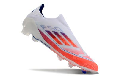 Adidas F50 Elite Laceless FG Low-Tops Football Boots - White/Red/Blue