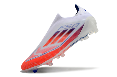 Adidas F50 Elite Laceless FG Low-Tops Football Boots - White/Red/Blue