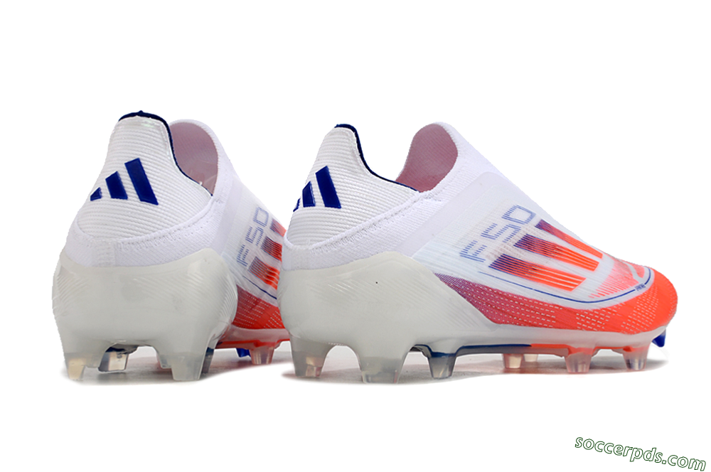 Adidas F50 Elite Laceless FG Low-Tops Football Boots - White/Red/Blue 5