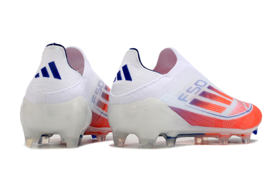 Adidas F50 Elite Laceless FG Low-Tops Football Boots - White/Red/Blue
