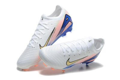 Nike Air Zoom Mercurial Vapor 16 Elite FG Low-Tops Football Boots - White/Gold/Pink/Blue