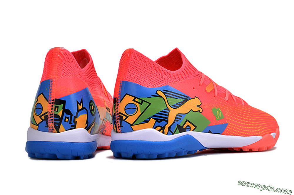 Puma Future 7 Ultimate TF Low-Tops Football Shoes - Red/Blue/Yellow 5