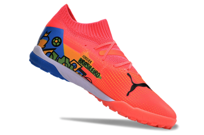 Puma Future 7 Ultimate TF Low-Tops Football Shoes - Red/Blue/Yellow