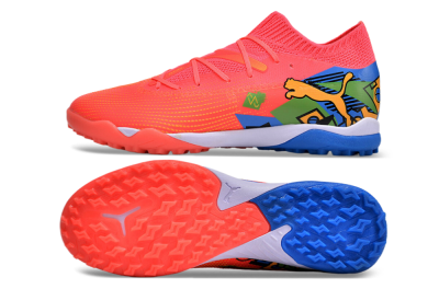 Puma Future 7 Ultimate TF Low-Tops Football Shoes - Red/Blue/Yellow