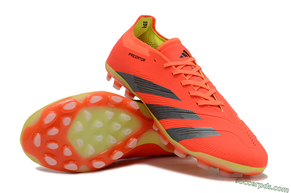 Adidas Predator 24 Elite AG Low-Tops Football Boots - Red/Silver/Yellow 3