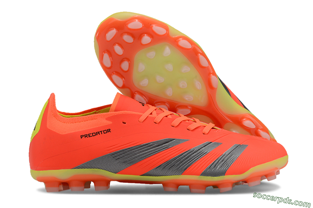 Adidas Predator 24 Elite AG Low-Tops Football Boots - Red/Silver/Yellow 1