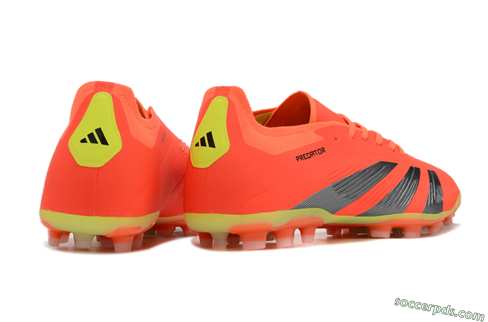 Adidas Predator 24 Elite AG Low-Tops Football Boots - Red/Silver/Yellow 6