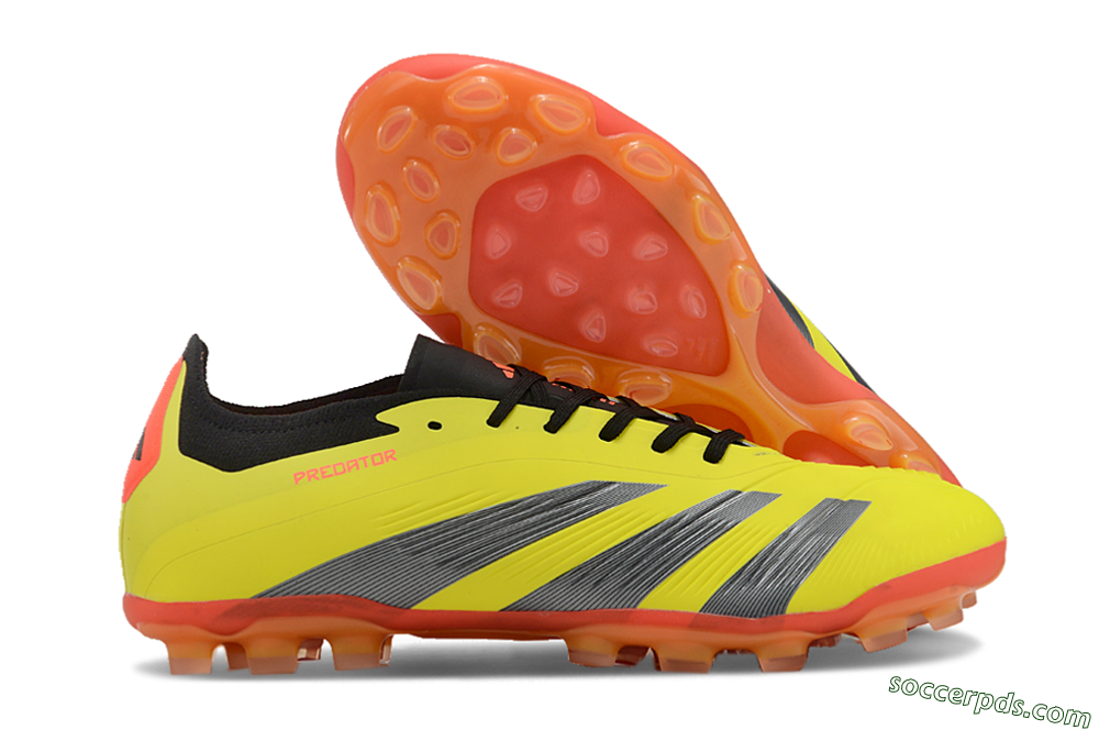 Adidas Predator 24 Elite AG Low-Tops Football Boots - Yellow/Silver/Red 1
