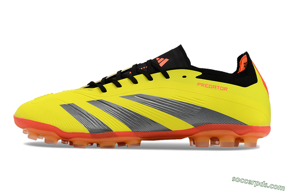 Adidas Predator 24 Elite AG Low-Tops Football Boots - Yellow/Silver/Red 2