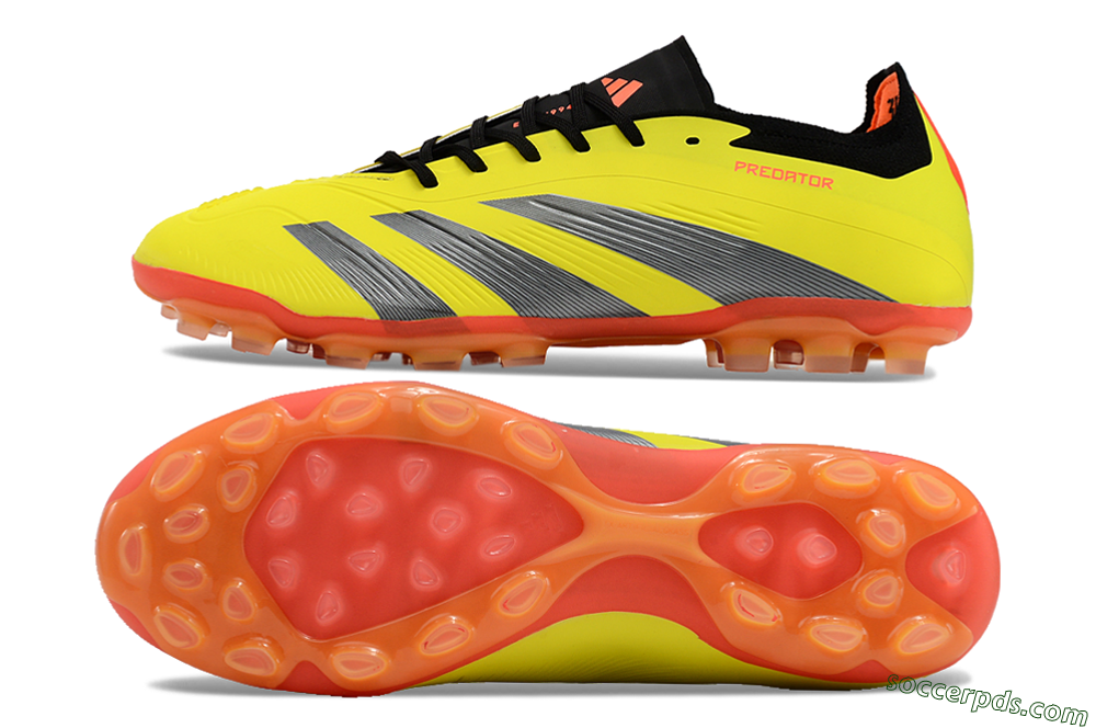 Adidas Predator 24 Elite AG Low-Tops Football Boots - Yellow/Silver/Red 0