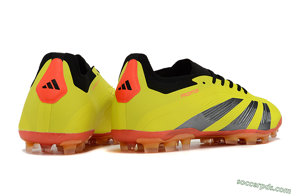 Adidas Predator 24 Elite AG Low-Tops Football Boots - Yellow/Silver/Red 6