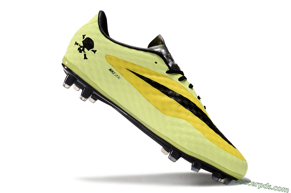 Nike Hypervenom Phantom FG Low-Tops Football Boots - Yellow/Black/Silver 4
