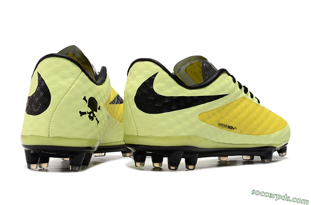 Nike Hypervenom Phantom FG Low-Tops Football Boots - Yellow/Black/Silver 6