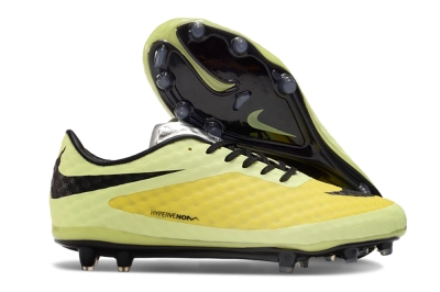 Nike Hypervenom Phantom FG Low-Tops Football Boots - Yellow/Black/Silver
