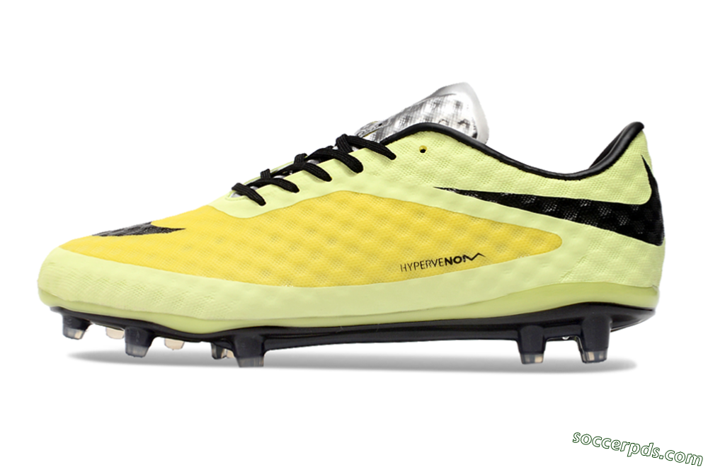 Nike Hypervenom Phantom FG Low-Tops Football Boots - Yellow/Black/Silver 2