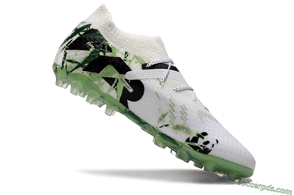 Puma Future Ultimate MG Low-Tops Football Boots - White/Black/Green 4