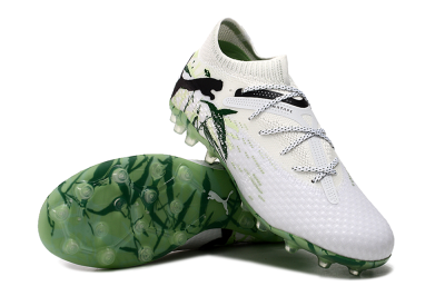 Puma Future Ultimate MG Low-Tops Football Boots - White/Black/Green