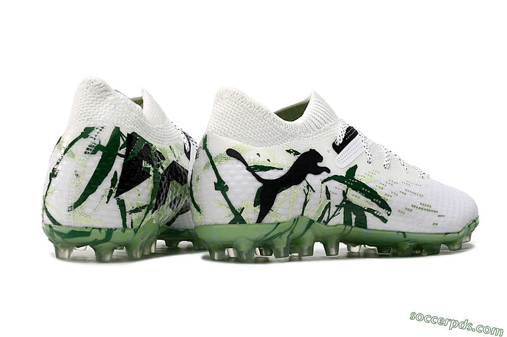 Puma Future Ultimate MG Low-Tops Football Boots - White/Black/Green 6