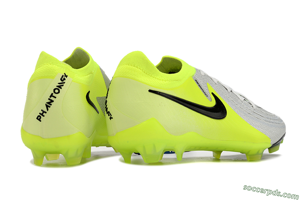 Nike Phantom GX Elite FG Low-Tops Football Boots - Grey/Yellow/Black 6