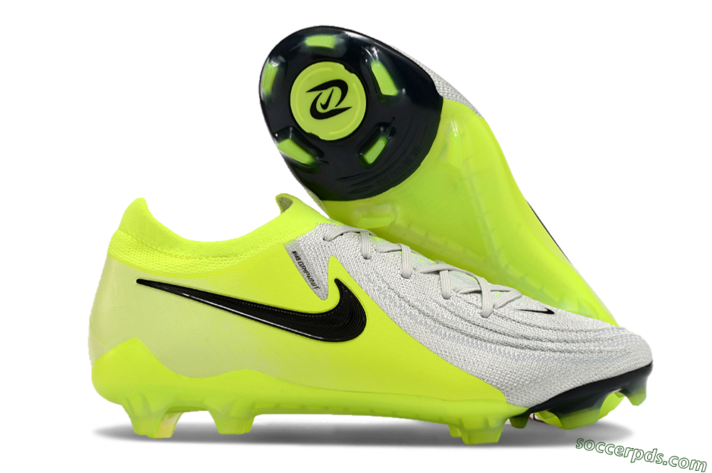 Nike Phantom GX Elite FG Low-Tops Football Boots - Grey/Yellow/Black 1