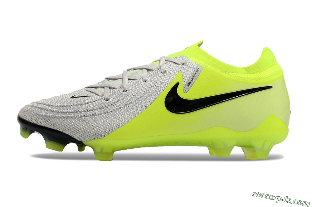 Nike Phantom GX Elite FG Low-Tops Football Boots - Grey/Yellow/Black 2