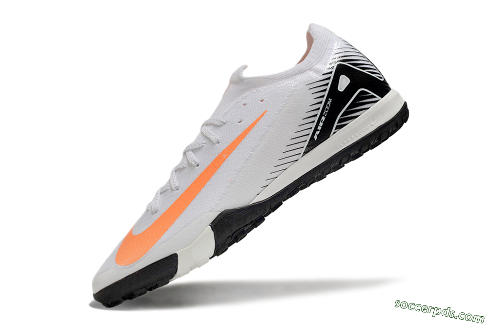 Nike Air Zoom Mercurial Vapor 16 Elite TF Low-Tops Football Shoes - White/Orange/Black 5