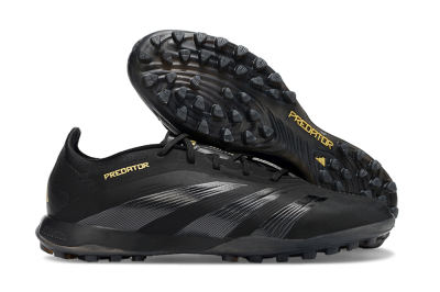 Adidas Predator 24 Elite TF Low-Tops Football Shoes - Black/Silver/Yellow