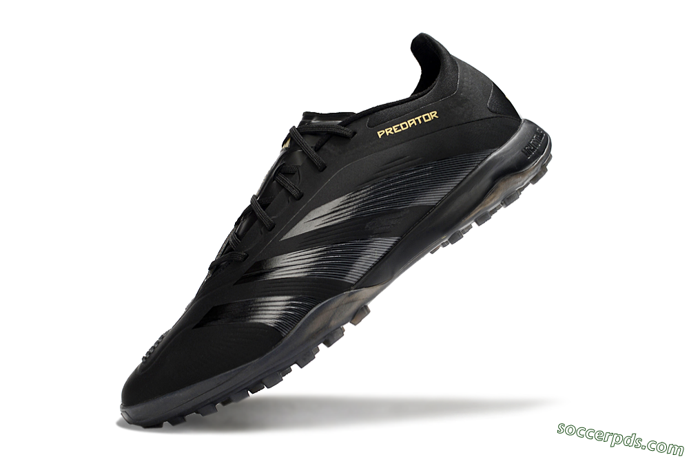 Adidas Predator 24 Elite TF Low-Tops Football Shoes - Black/Silver/Yellow 5