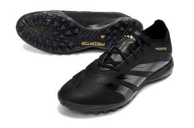 Adidas Predator 24 Elite TF Low-Tops Football Shoes - Black/Silver/Yellow