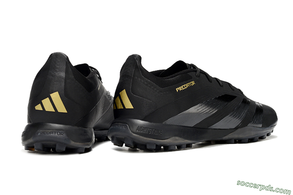 Adidas Predator 24 Elite TF Low-Tops Football Shoes - Black/Silver/Yellow 6