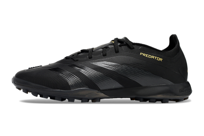 Adidas Predator 24 Elite TF Low-Tops Football Shoes - Black/Silver/Yellow
