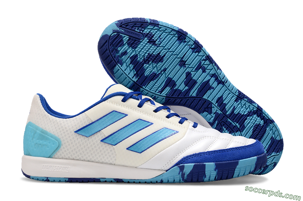 Adidas Top Sala Competition IC Low-Tops Football Shoes - White/Blue/Beige 1
