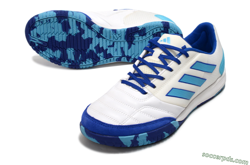 Adidas Top Sala Competition IC Low-Tops Football Shoes - White/Blue/Beige 3
