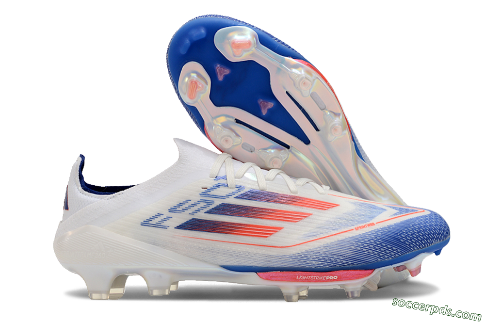 Adidas F50+ Lightstrike Pro FG Low-Tops Football Boots - Cloud White/Solar Red/Lucid Blue 1