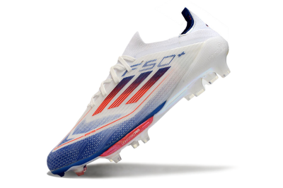 Adidas F50+ Lightstrike Pro FG Low-Tops Football Boots - Cloud White/Solar Red/Lucid Blue