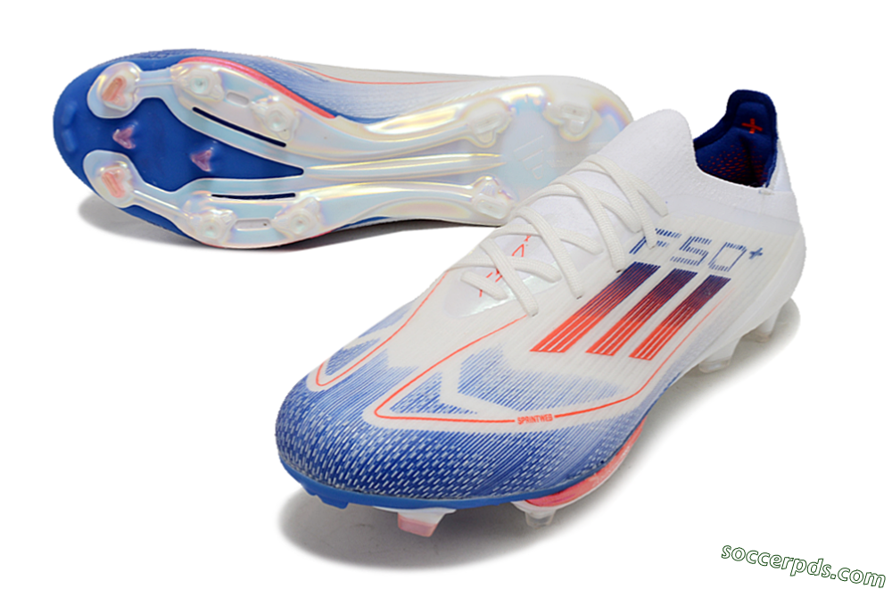 Adidas F50+ Lightstrike Pro FG Low-Tops Football Boots - Cloud White/Solar Red/Lucid Blue 3