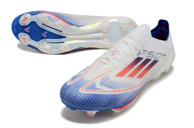Adidas F50+ Lightstrike Pro FG Low-Tops Football Boots - Cloud White/Solar Red/Lucid Blue