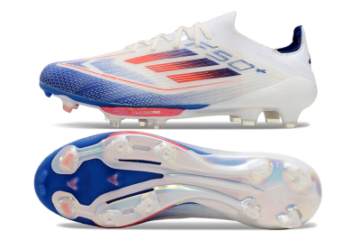 Adidas F50+ Lightstrike Pro FG Low-Tops Football Boots - Cloud White/Solar Red/Lucid Blue