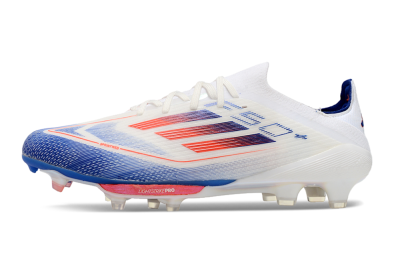 Adidas F50+ Lightstrike Pro FG Low-Tops Football Boots - Cloud White/Solar Red/Lucid Blue