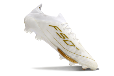 Adidas F50+ Lightstrike Pro FG Low-Tops Football Boots - Cloud White/Gold Metallic/Cloud White
