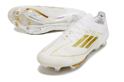 Adidas F50+ Lightstrike Pro FG Low-Tops Football Boots - Cloud White/Gold Metallic/Cloud White