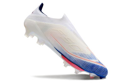 Adidas F50+ Lightstrike Pro Laceless FG Low-Tops Football Boots - Cloud White/Solar Red/Lucid Blue