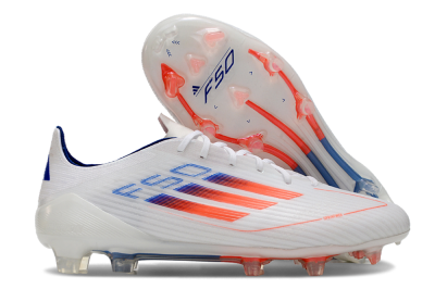 Adidas F50 Elite FG Low-Tops Football Boots - White/Red/Blue