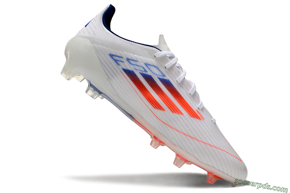 Adidas F50 Elite FG Low-Tops Football Boots - White/Red/Blue 4