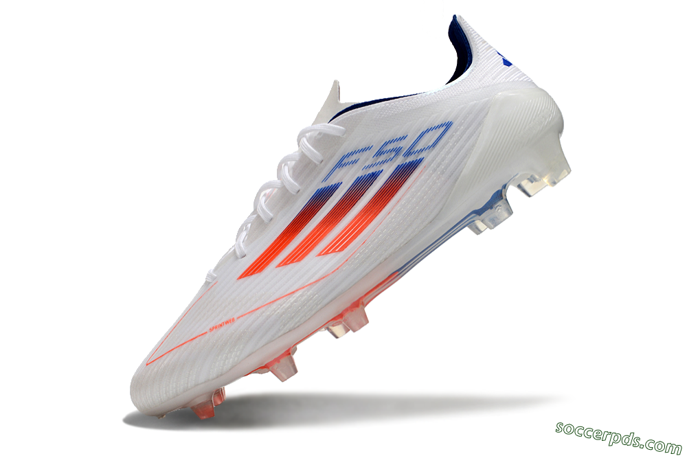 Adidas F50 Elite FG Low-Tops Football Boots - White/Red/Blue 5